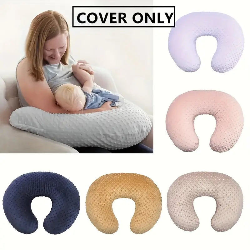 1pc Soft And Snug Minky Nursing Pillow Cover For Infant And Baby