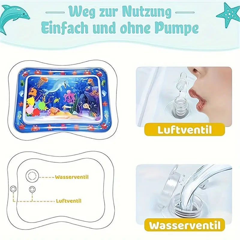 COZYPANDA Colorful Underwater-Themed Youngsters Water Play Mat