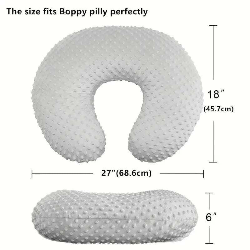 1pc Soft And Snug Minky Nursing Pillow Cover For Infant And Baby