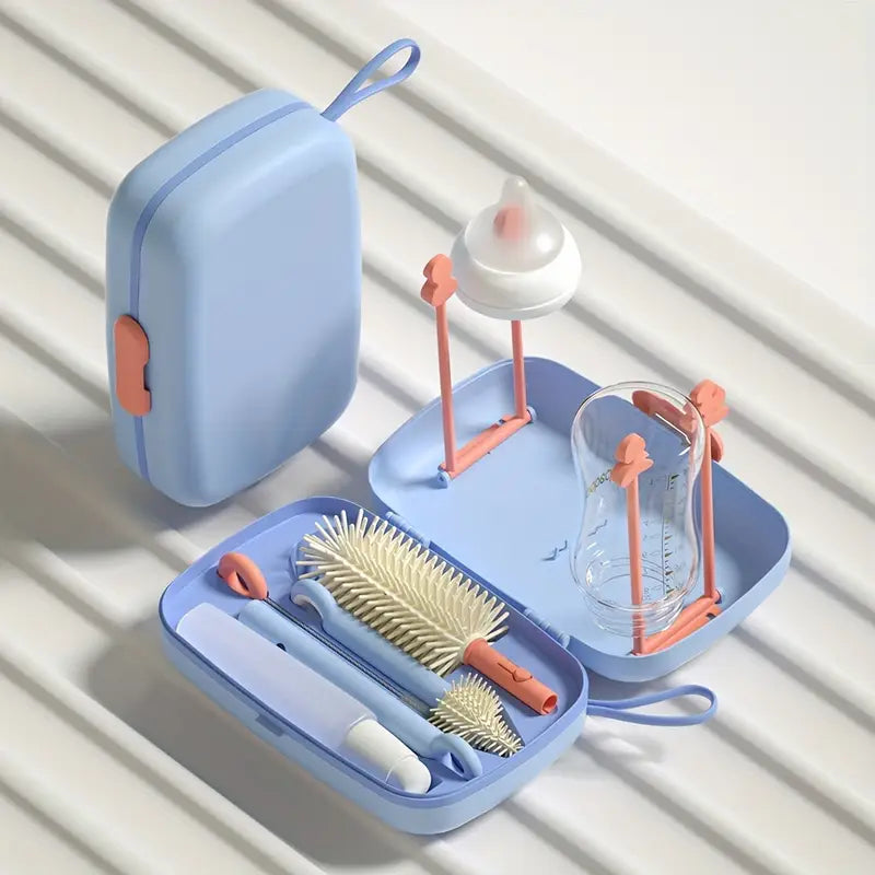 Silicone Bottle Brush And Pacifier Brush With Storage Box