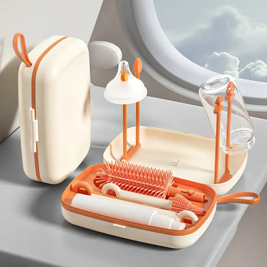 Silicone Bottle Brush And Pacifier Brush With Storage Box