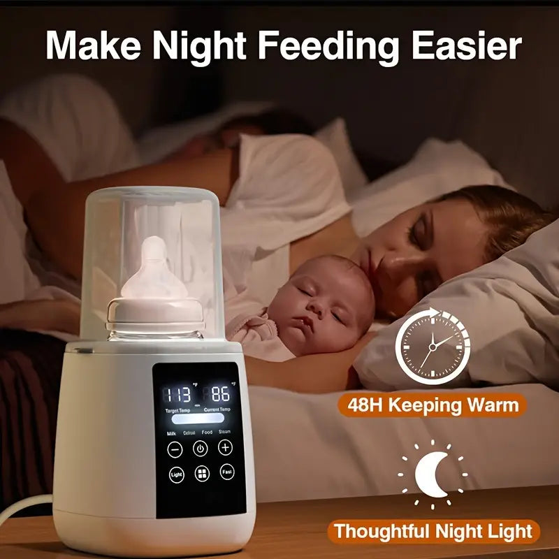 Baby Bottle Warmer Milk Warmer And Steriliser 6-in-1 With Digital LCD