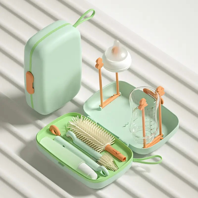 Silicone Bottle Brush And Pacifier Brush With Storage Box