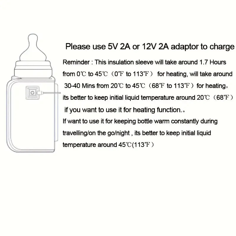 2-in-1 USB Powered Portable Milk Warmer
