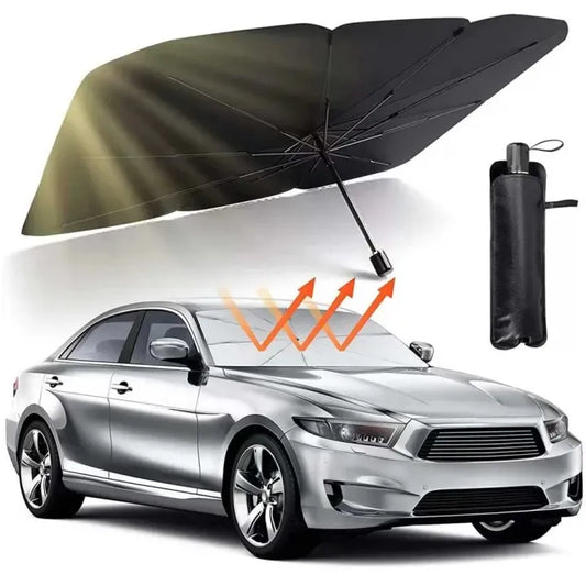 Car Umbrella Sunshade – Blocks Heat & UV | Foldable Windshield Cover