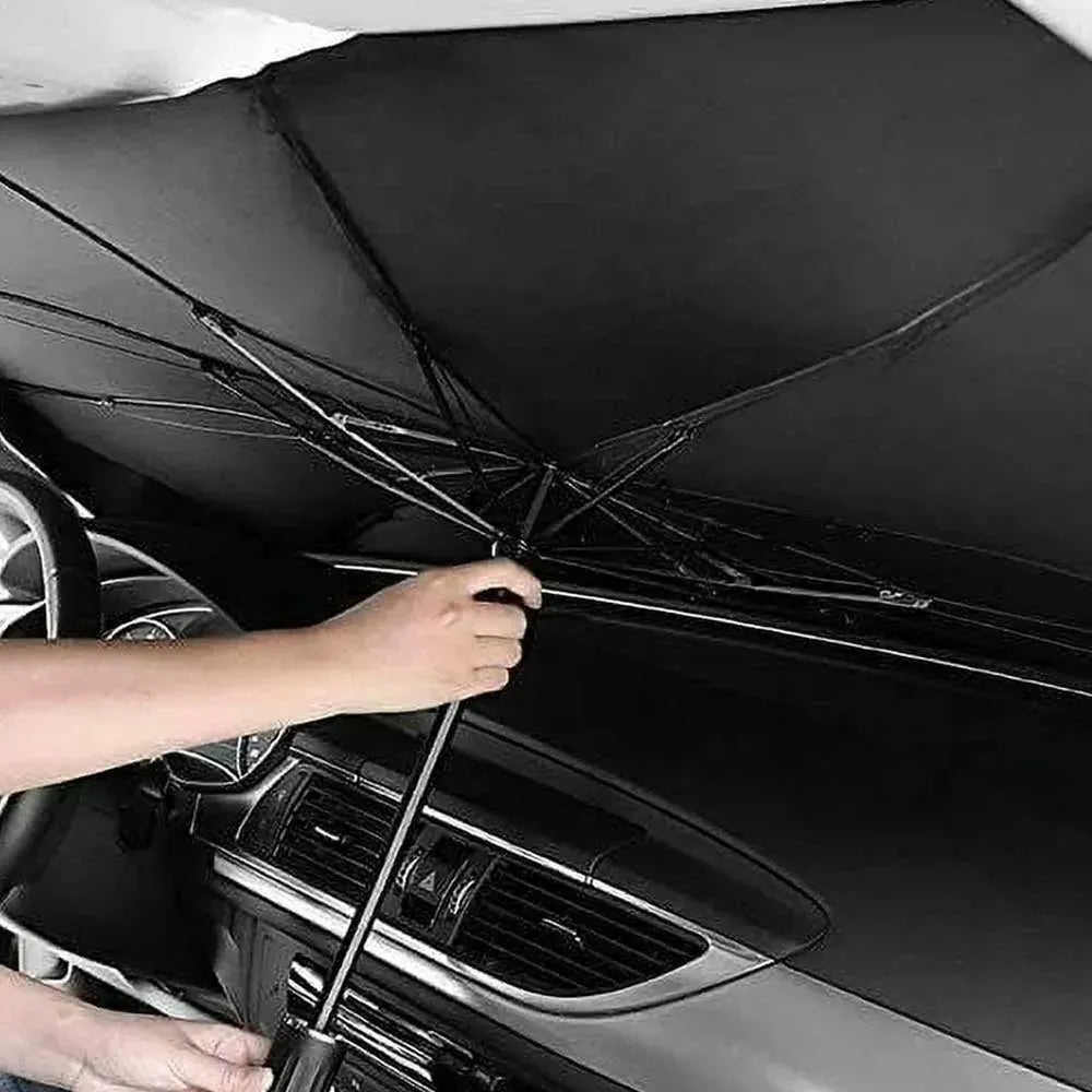 Car Umbrella Sunshade – Blocks Heat & UV | Foldable Windshield Cover
