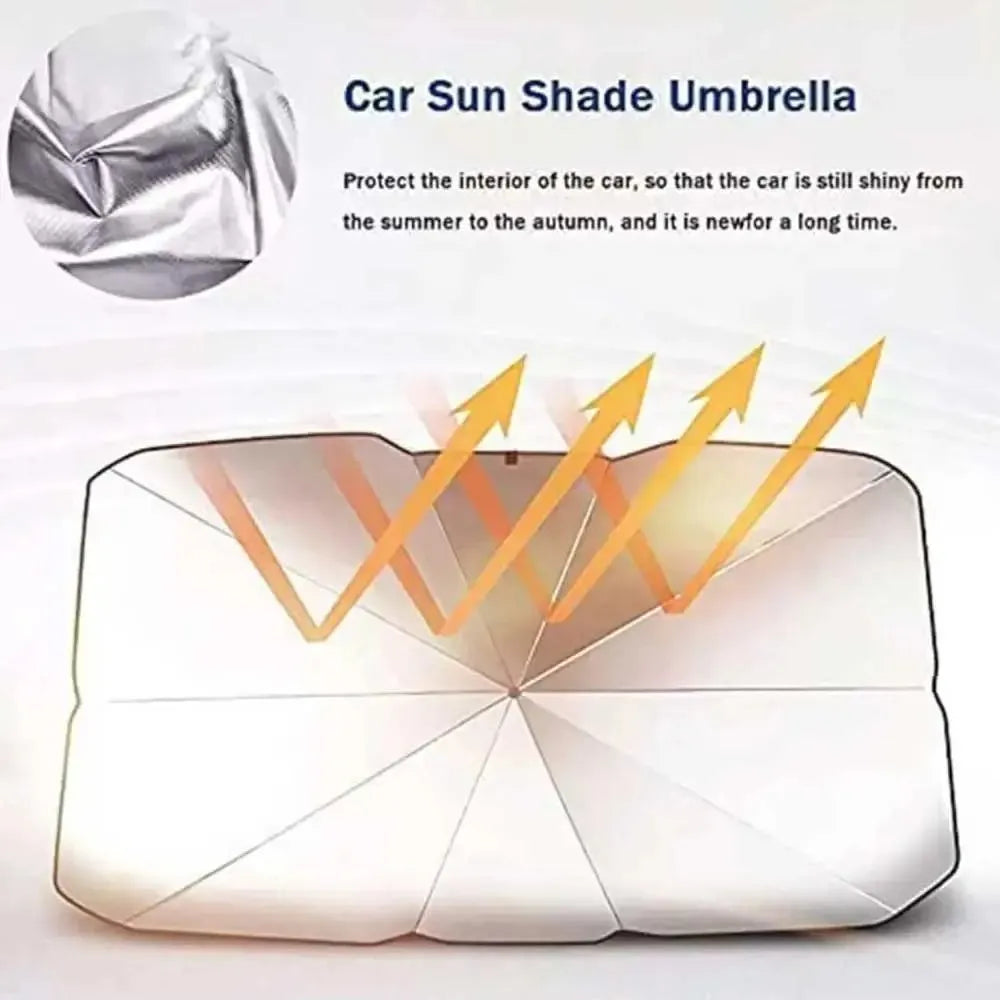 Car Umbrella Sunshade – Blocks Heat & UV | Foldable Windshield Cover