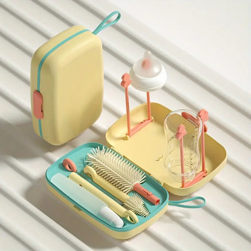 Silicone Bottle Brush And Pacifier Brush With Storage Box
