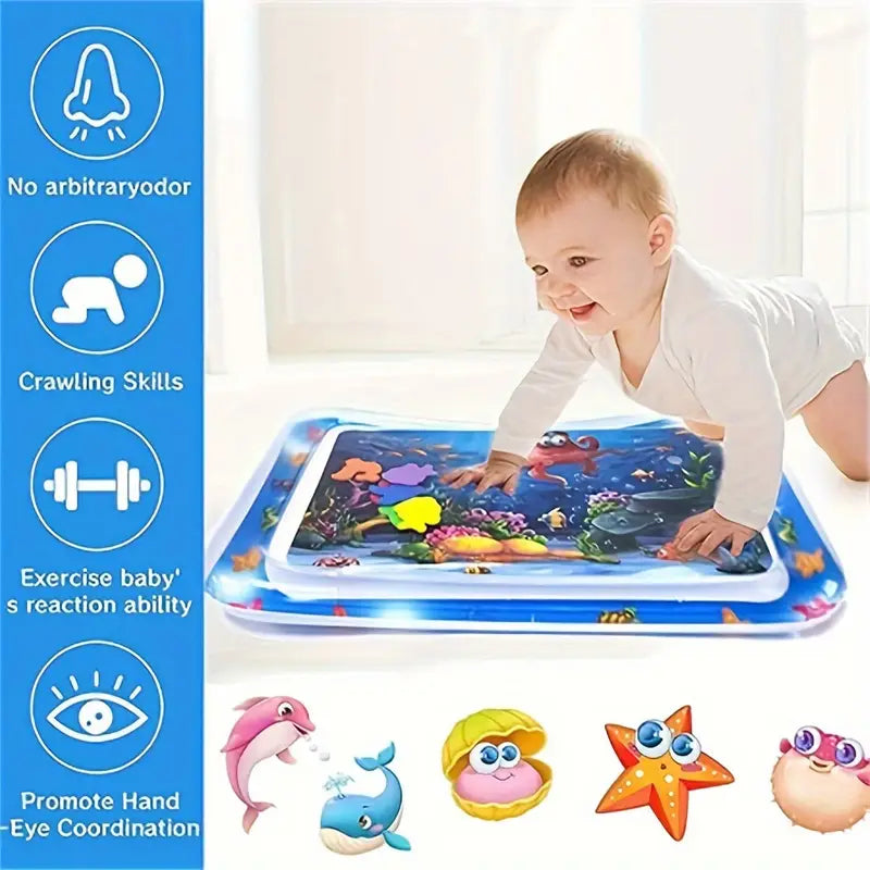 COZYPANDA Colorful Underwater-Themed Youngsters Water Play Mat