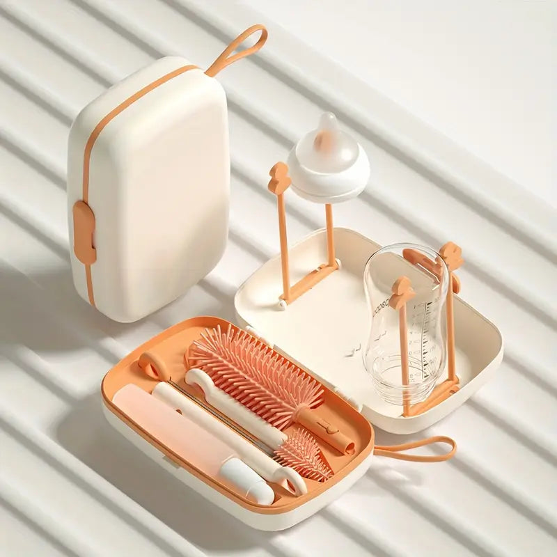 Silicone Bottle Brush And Pacifier Brush With Storage Box